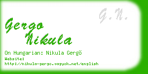 gergo nikula business card